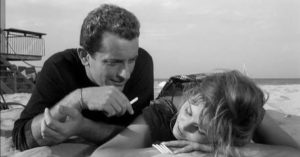 Riccardo Garrone e Claudia Cardinale in una foto di scena del film 'La ragazza con la valigia' (1961) di Valerio Zurlini. ANSA/ WIKIPEDIA ++HO - NO SALES EDITORIAL USE ONLY++