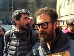 Giammarco Di Pieri il militante fermato e successivamente rilasciato dalla polizia austriaca nel corso della manifestazione al Brennero, 24 aprile 2016. ANSA/Roberto TOMASI