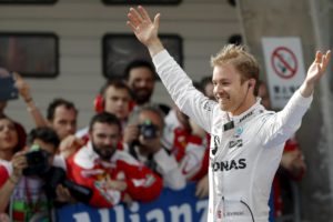 Formula One - Chinese F1 Grand Prix - Shanghai, China - 17/4/16 - Mercedes Formula One driver Nico Rosberg of Germany celebrates after the Chinese Grand Prix. REUTERS/Aly Song